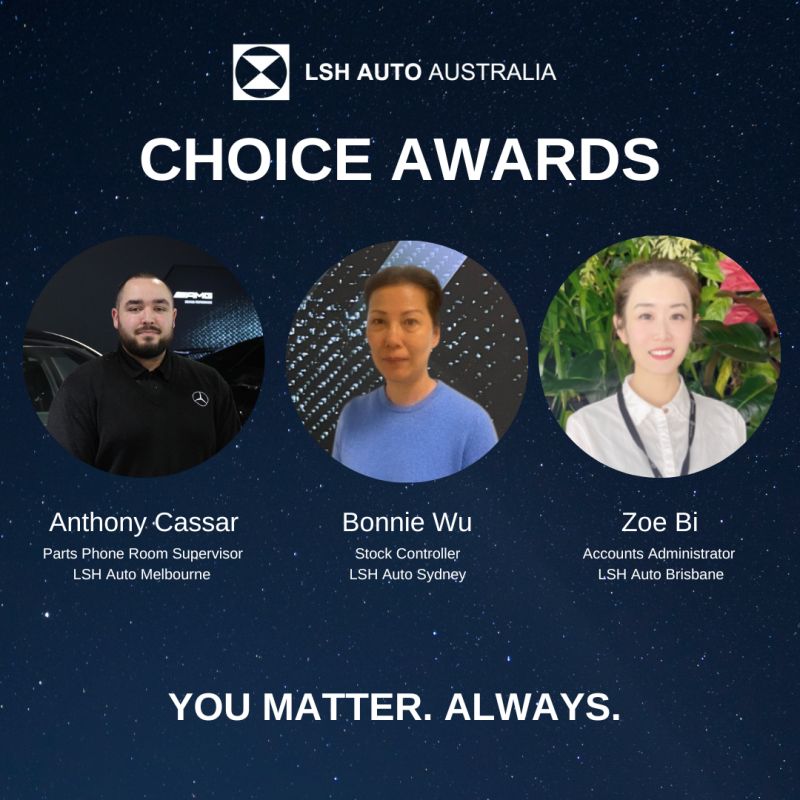 LSH Auto Australia announces its Q2 2022 Choice Awardees.