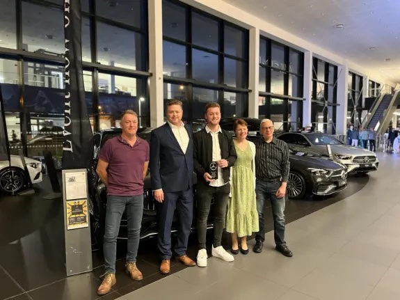 LSH Auto UK apprentice, Rian Godfrey, named Apprentice of the Year at the annual Mercedes-Benz Cars Celebration event